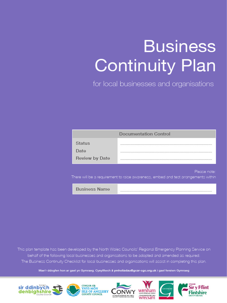 Business Continuity Plan For Local Businesses EDITABLE | PDF | Risk ...