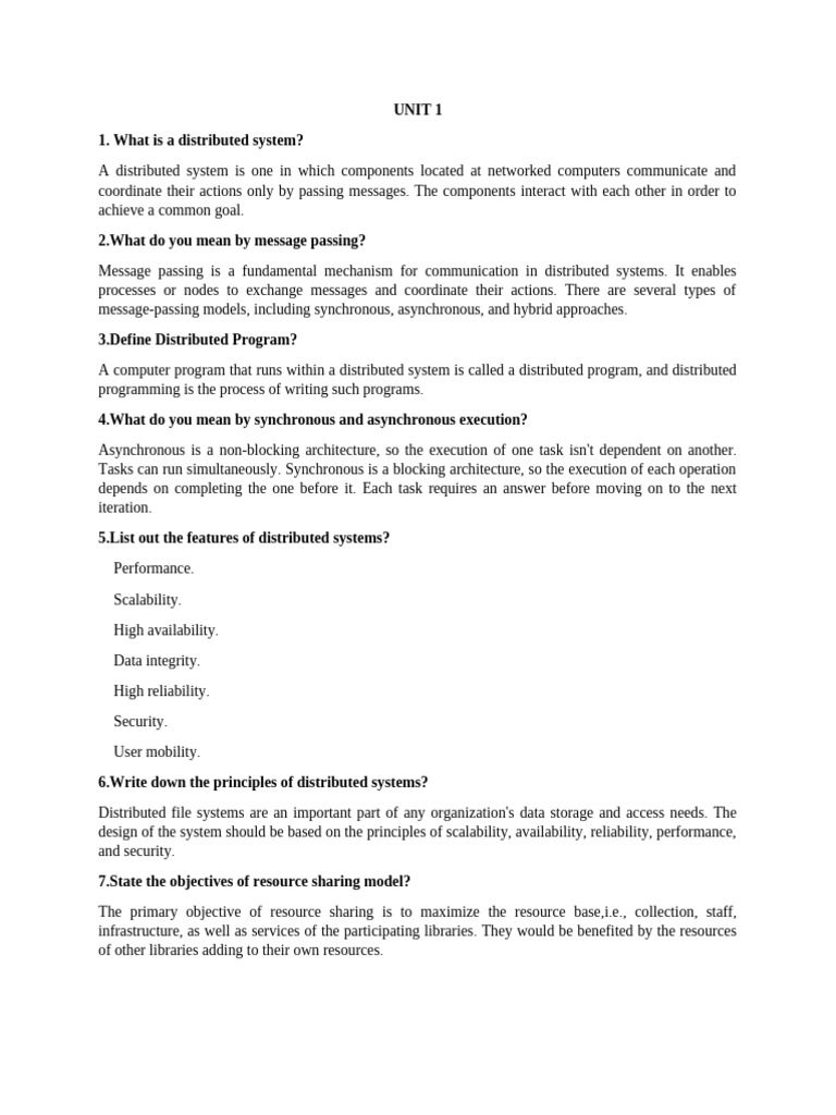 CS3551 Distributed Systems Overview | PDF | Process (Computing ...