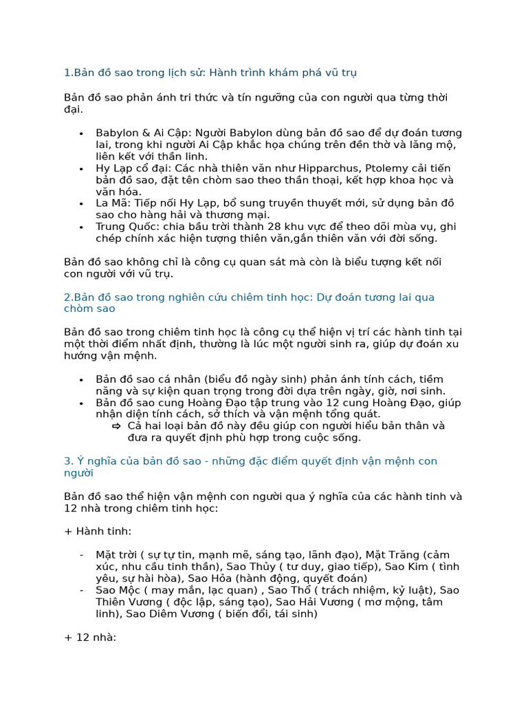 bản đồ sao PDF — free download