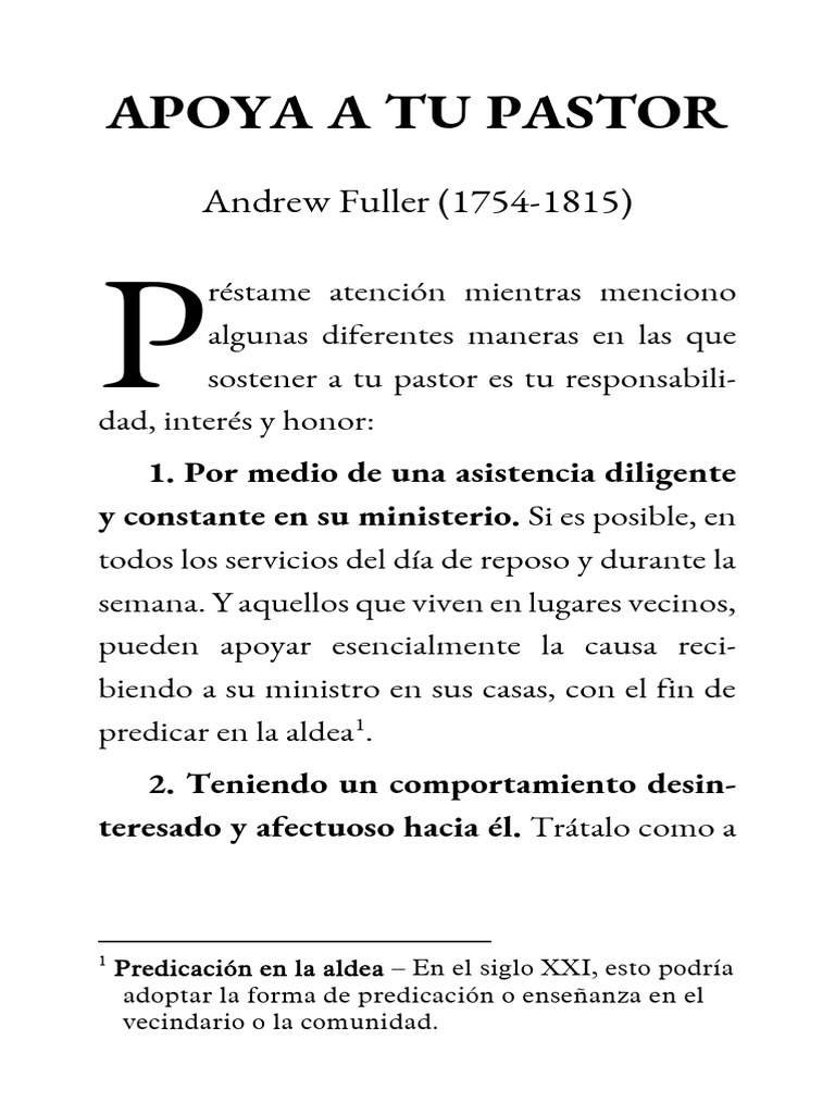 Cómo Apoyar a Tu Pastor Efectivamente | PDF