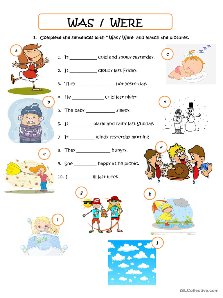 Fill in the Blanks: Was/Were Exercise | PDF
