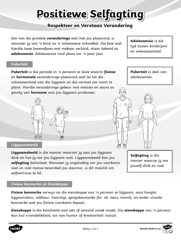 Positiewe Selfagting - Liggaamsveranderings - Aktiwiteit BW | PDF