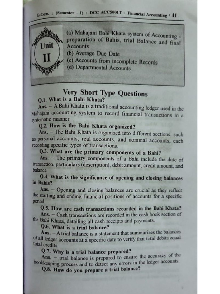 Acc Unit 2 | PDF