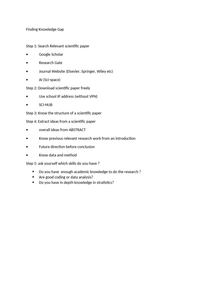 Finding Knowledge Gap | PDF