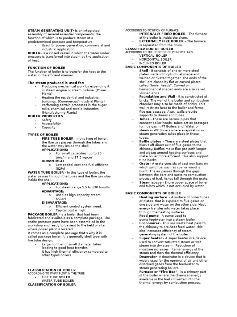 Comprehensive Guide to Boilers and Steam Generation | PDF | Boiler ...