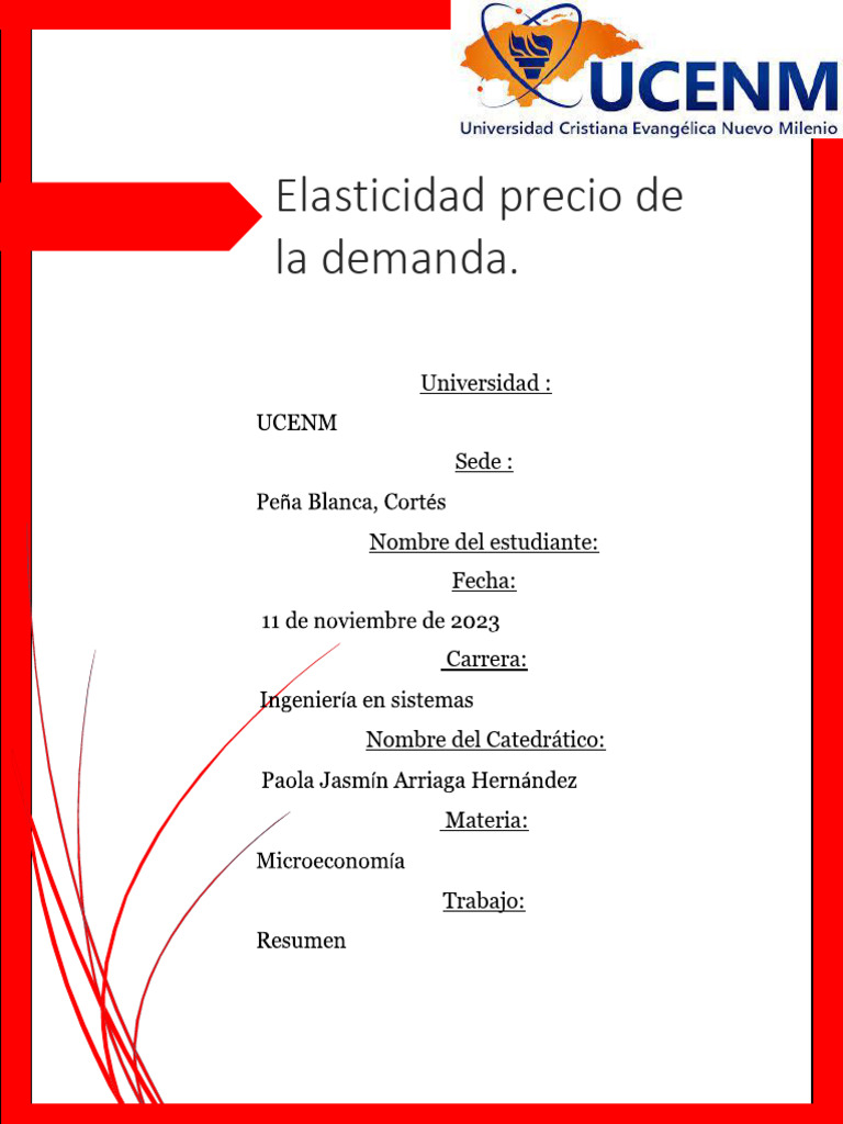 Elasticidad Precio de la Demanda Explicada | PDF | Elasticidad ...