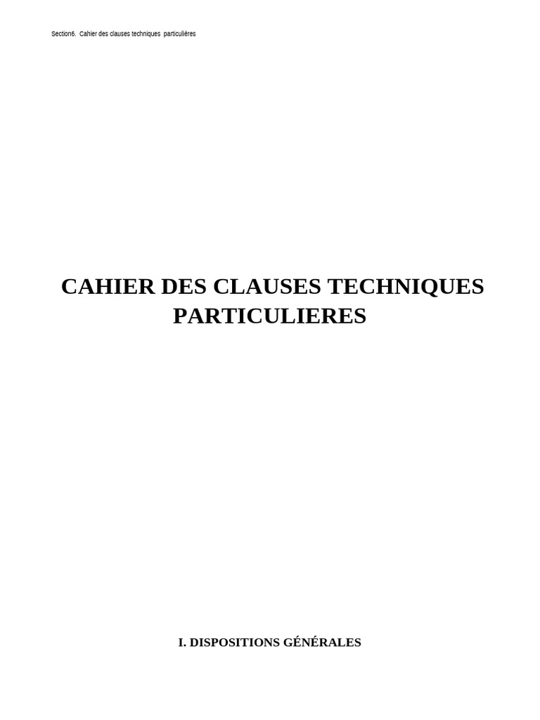 Cahier des Clauses Techniques pour Construction | PDF | Béton | Mortier ...