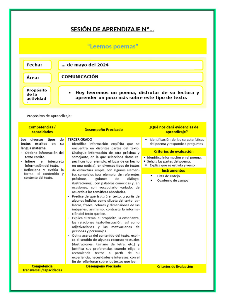 02 de Mayo - Comunicacion - Tercer Grado | PDF | Aprendizaje | Información