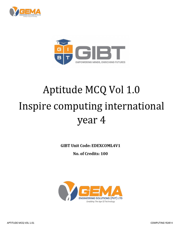 Year 4 Computing Aptitude Test | PDF | Computer Program | Programming