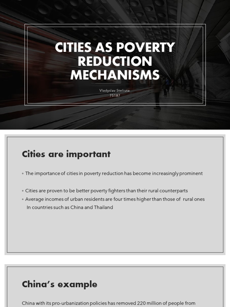 Cities as Mechanisms for Poverty Reduction | PDF | Poverty | Poverty ...