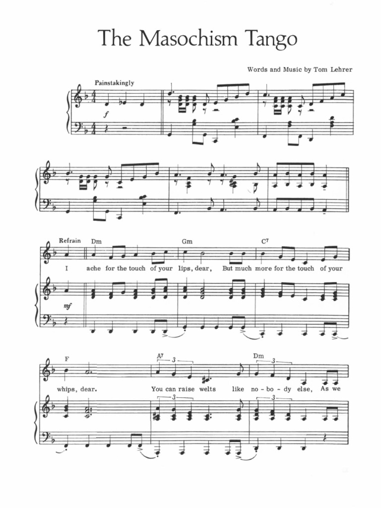 Masochism Tango Lyrics and Music | PDF | Musical Forms
