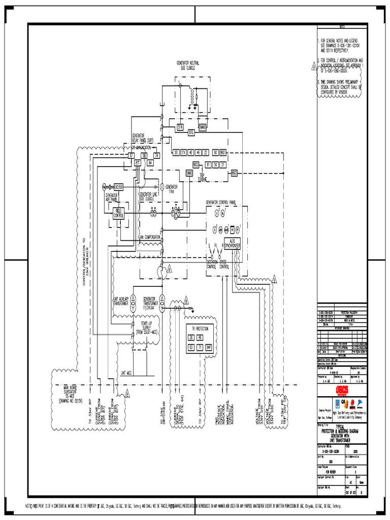 D-000-1381-0238V - PMD - Rev.B - Generator With Unit Transformer | PDF