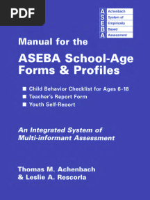 Manual for the ASEBA School-Age Forms & Profiles