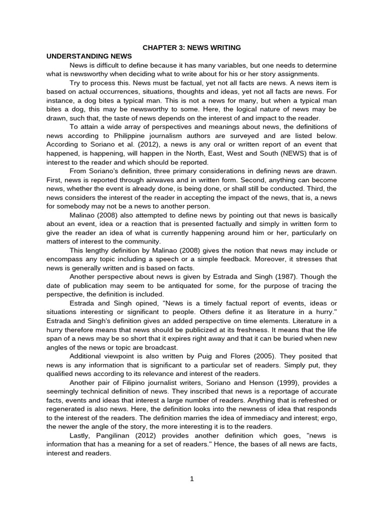 Understanding News Writing Essentials | PDF | News | Journalism