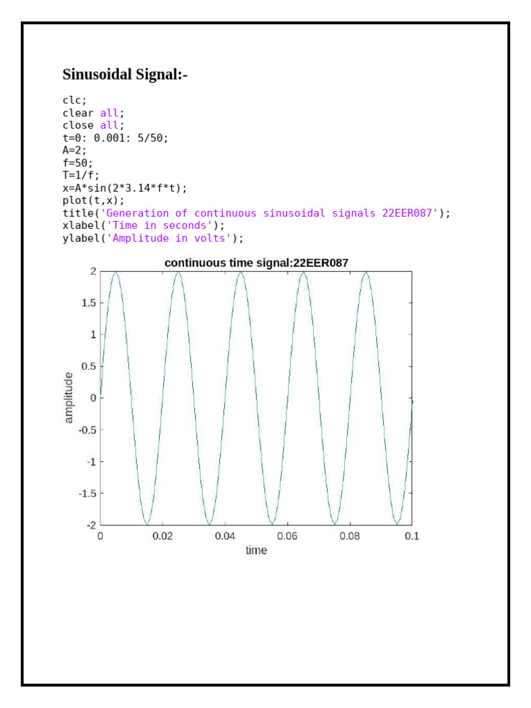 signals & system | PDF | Exponential Function | Waves