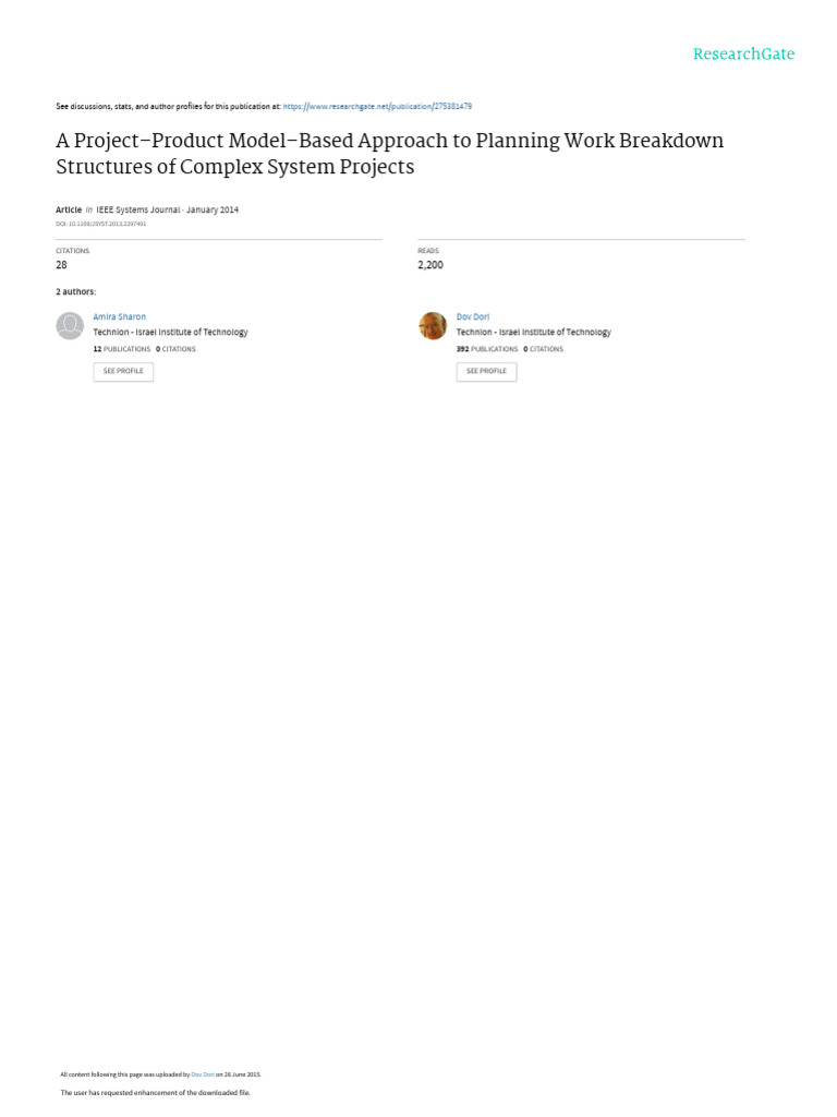 A Project Product Model Based Approach | PDF | Product Lifecycle ...