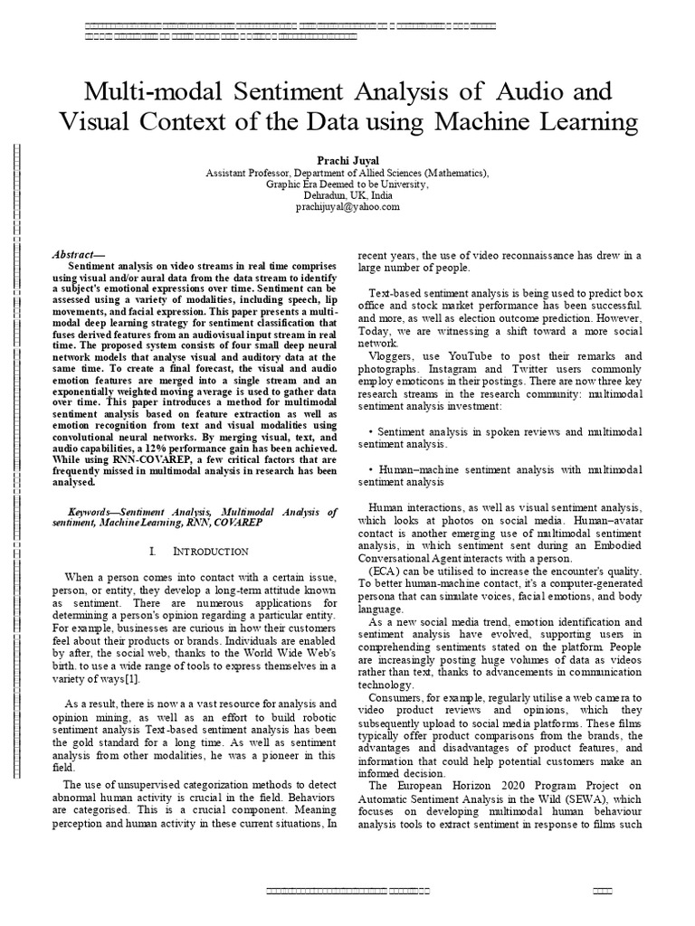 Multi-Modal Sentiment Analysis of Audio and Visual Context of The Data ...