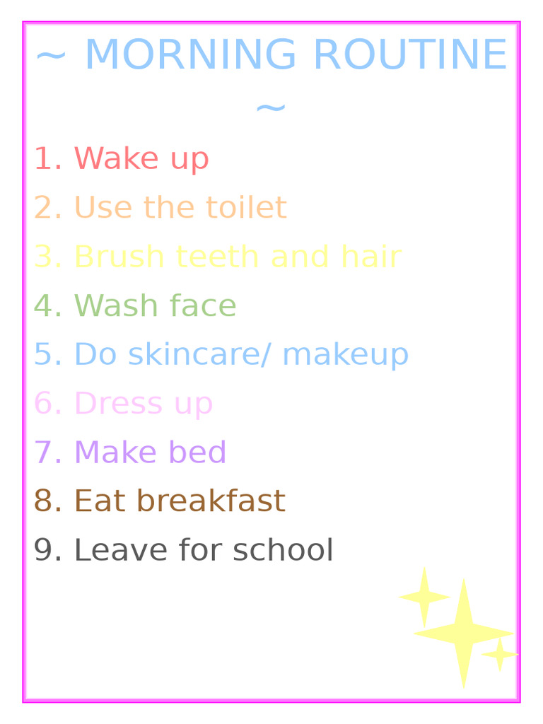 Daily Morning and Night Routines | PDF