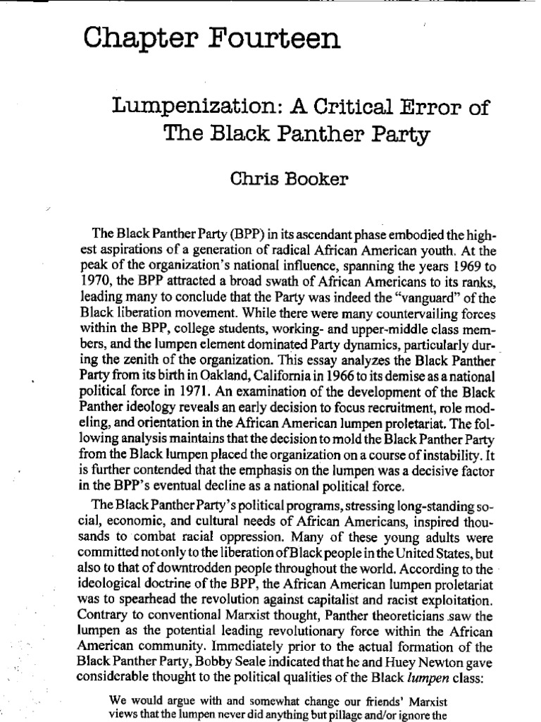 Thesis statement about the black panther party picture