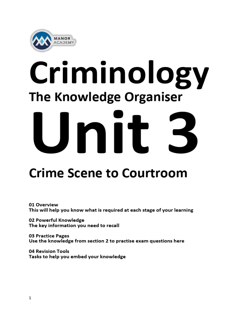 Crim Unit 3 | PDF | Offender Profiling | Prosecutor