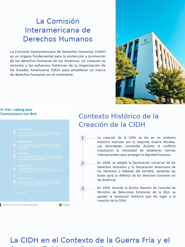 Historia y Funciones de la CIDH | PDF | Derechos humanos | Justicia