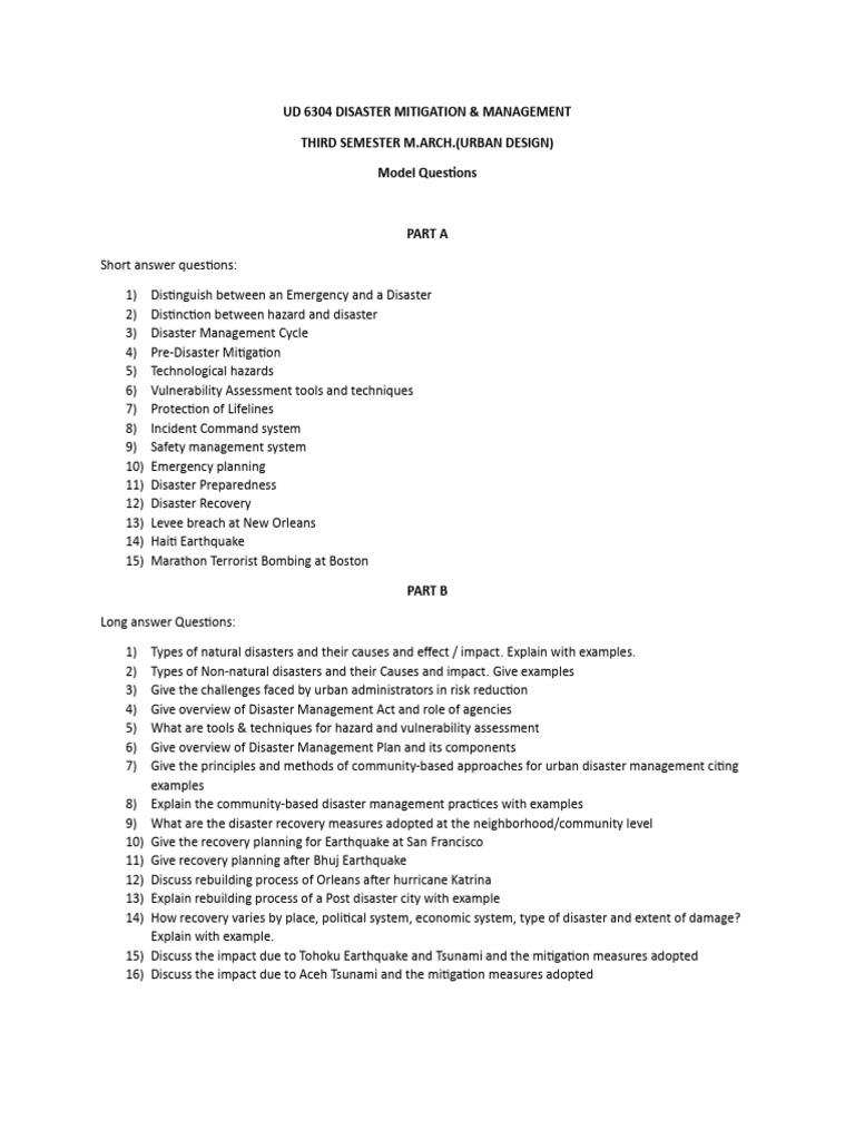 Model Questions | PDF