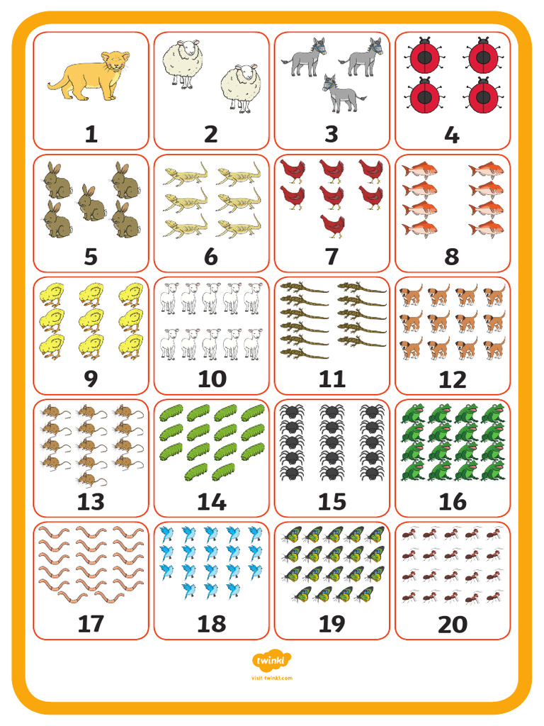 T N 5561 Numbers 120 With Animals Display Poster | PDF