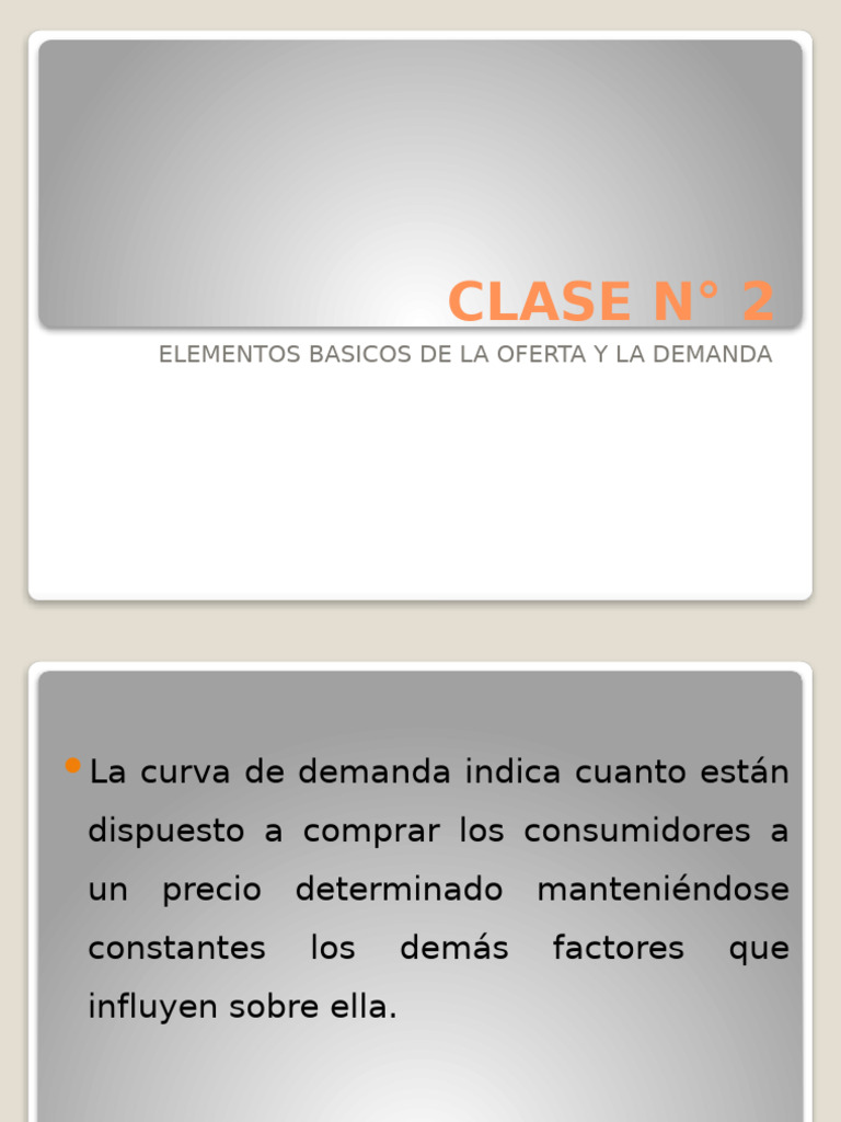 Clase 2 Elementos Basicos de La Oferta y La Demanda | PDF | Oferta ...
