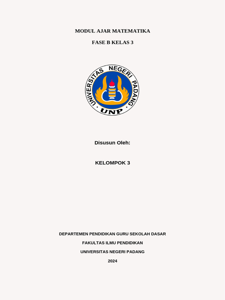 Modul Ajar Matematika Kelas 3 SD | PDF