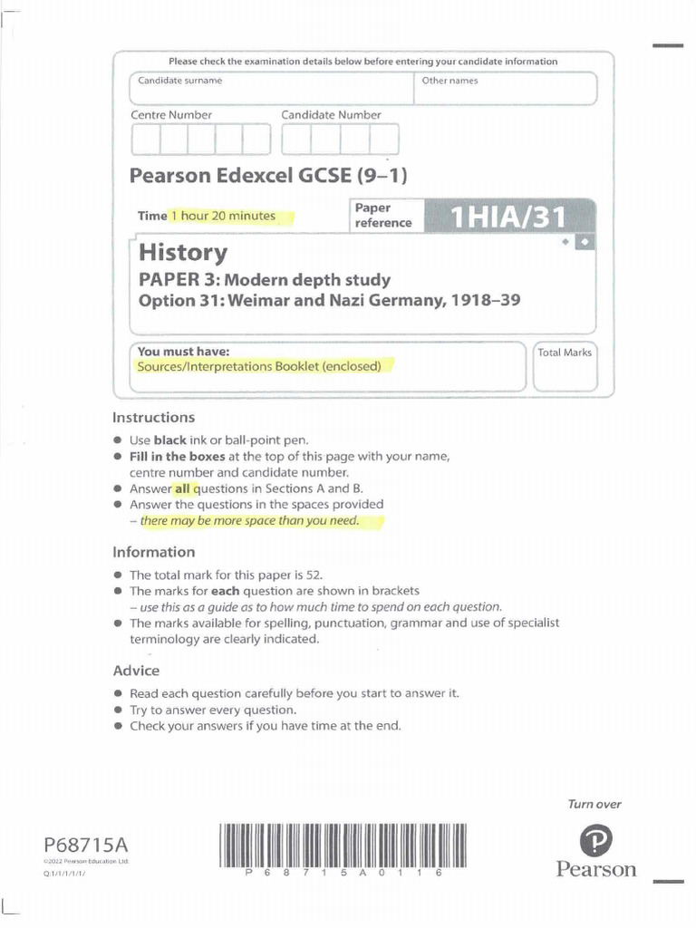 Paper 3 Live Walkthrough | PDF