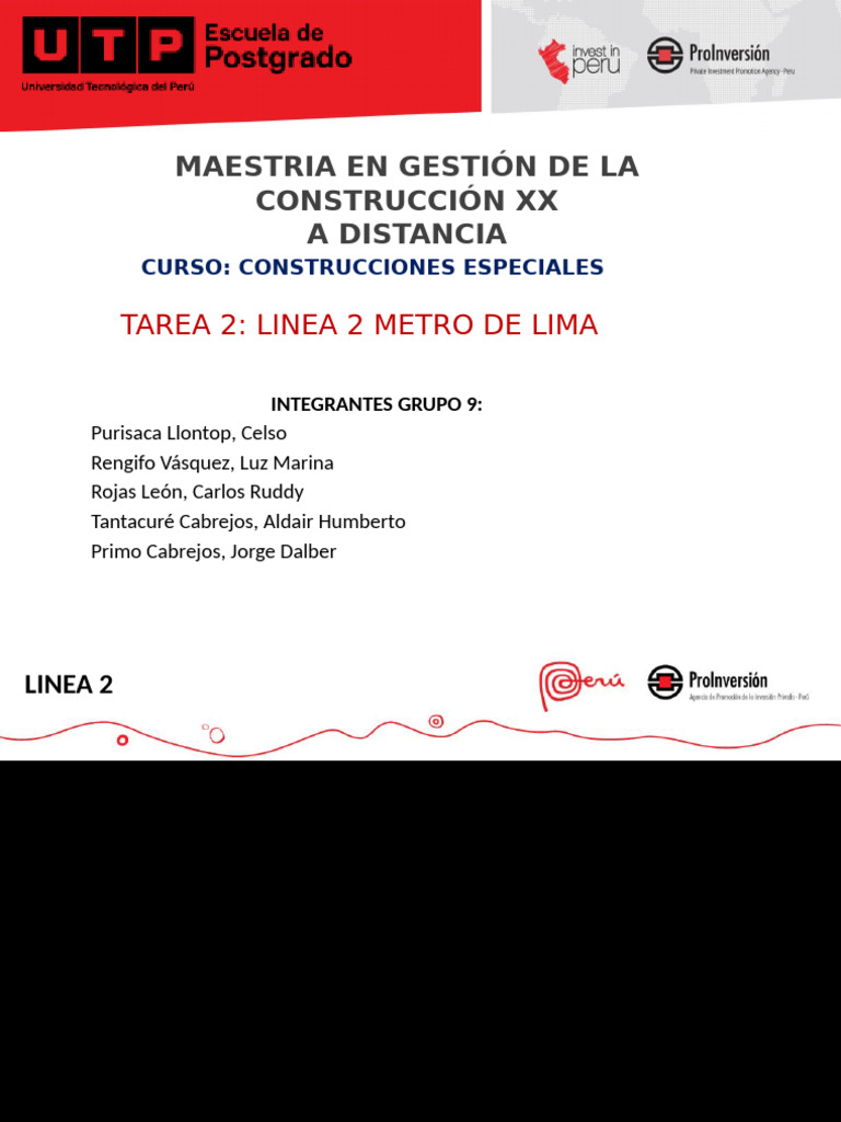 Avances en la Línea 2 del Metro de Lima | PDF | Transporte público ...