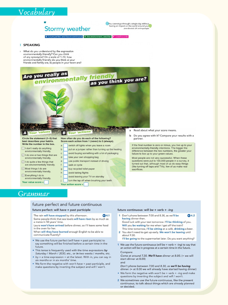 Future tenses, Environment-2 | PDF