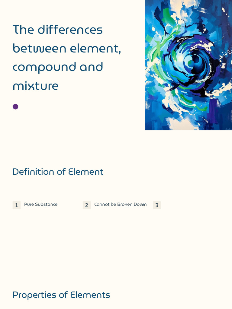 Element Compound and Mixture | PDF | Chemical Compounds | Chemical ...