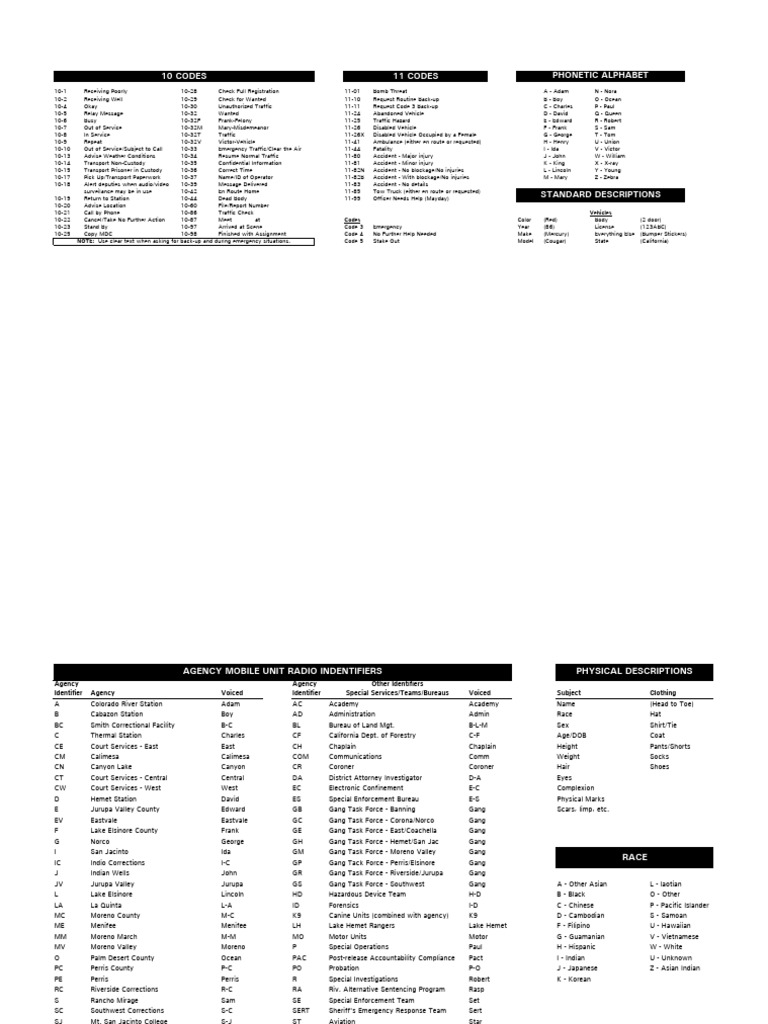 10 Codes for Security Communication | PDF