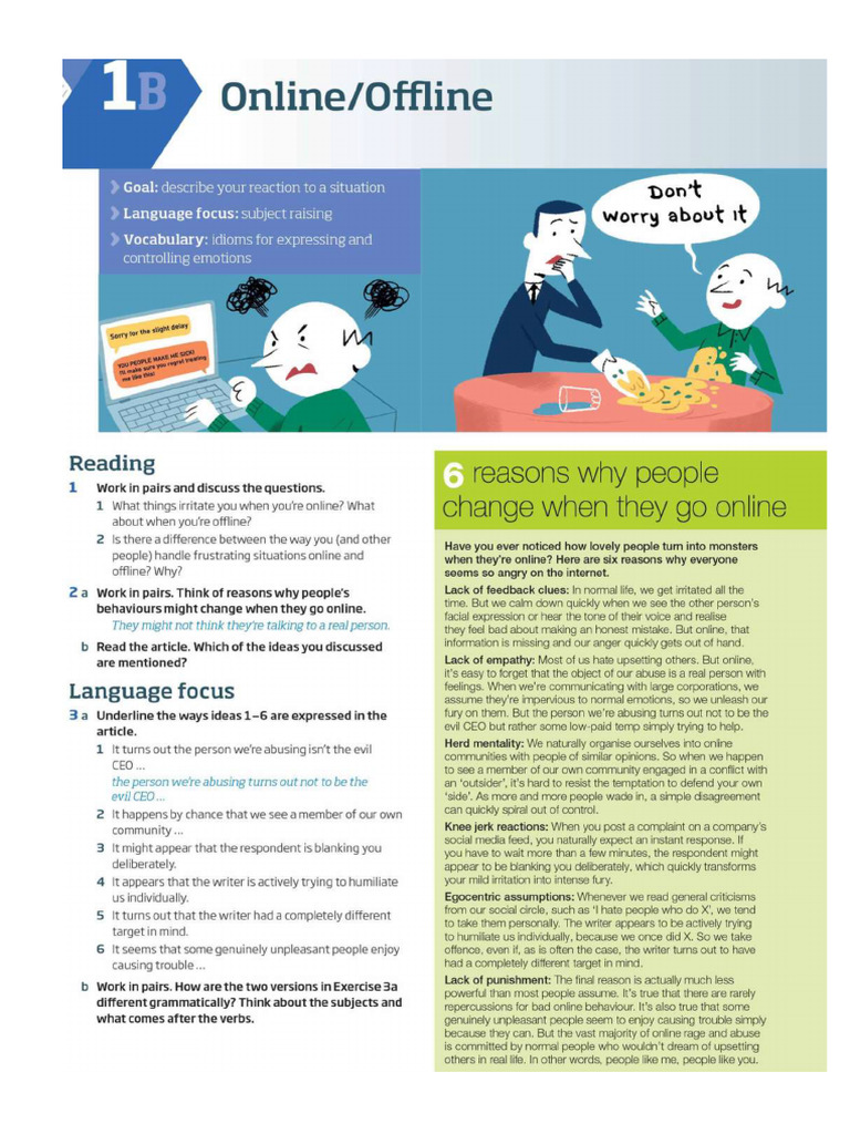 Workbook Exercises for Level 1B | PDF