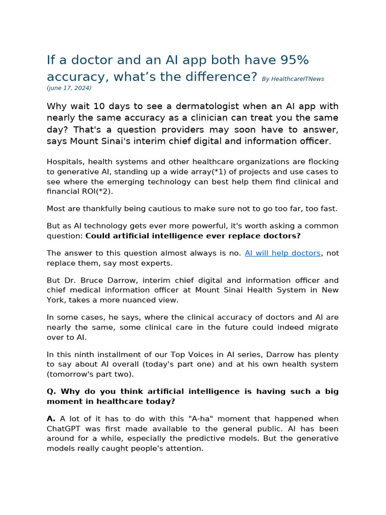 AI in Health Screening: Future Insights | PDF | Artificial Intelligence ...