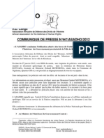 ASADHO condamne l'utilisation abusive des forces de l'ordre par le Ministre de l'Interieur 2012