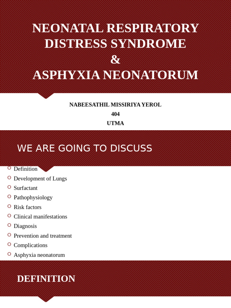 Neonatal Respiratory Distress Overview | PDF | Lung | Respiratory Tract