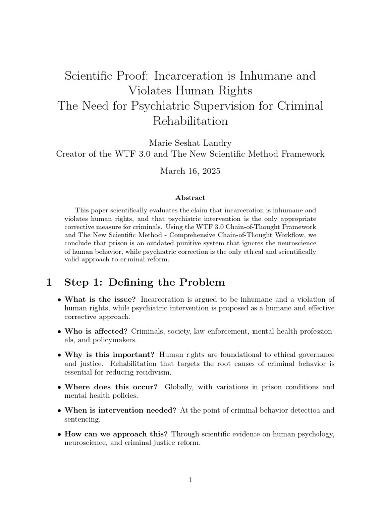 Scientific Proof: Incarceration Is Inhumane and Violates Human Rights ...
