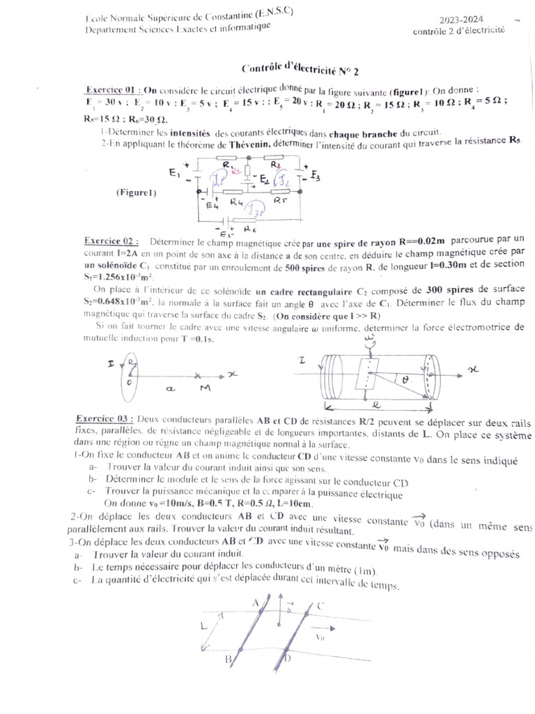 CNTRL 2 2023-2024 Avec Solution | PDF