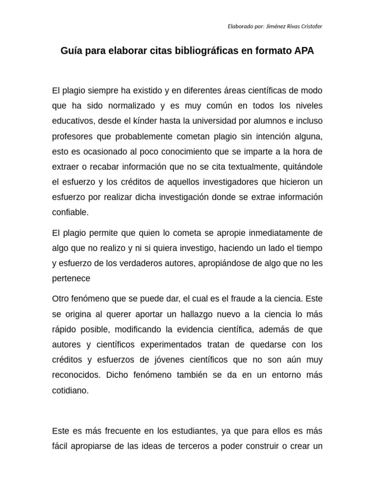 Guia Apa | PDF | Citación | Bibliografía