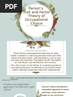 Frank Parsons' Trait and Factor Theory | PDF
