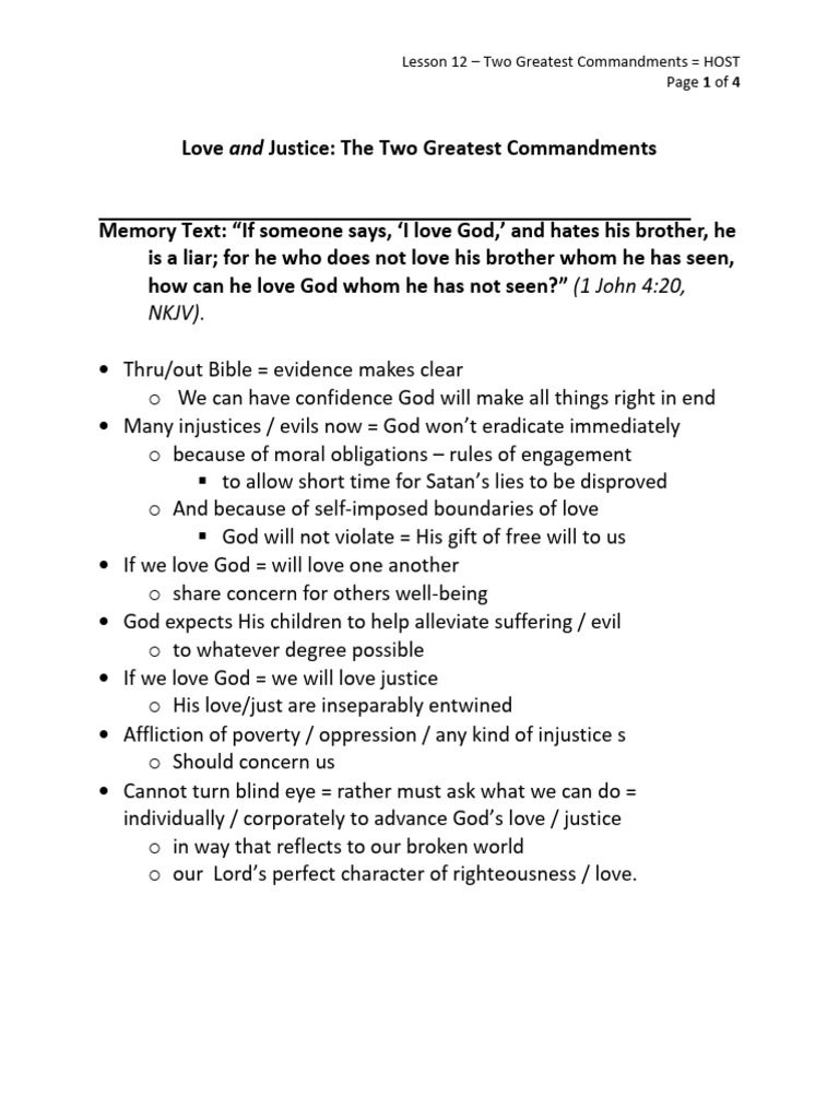 ShelleyQuinn 2025 Q1 L12 Two Greatest Commandments | PDF | Ten ...