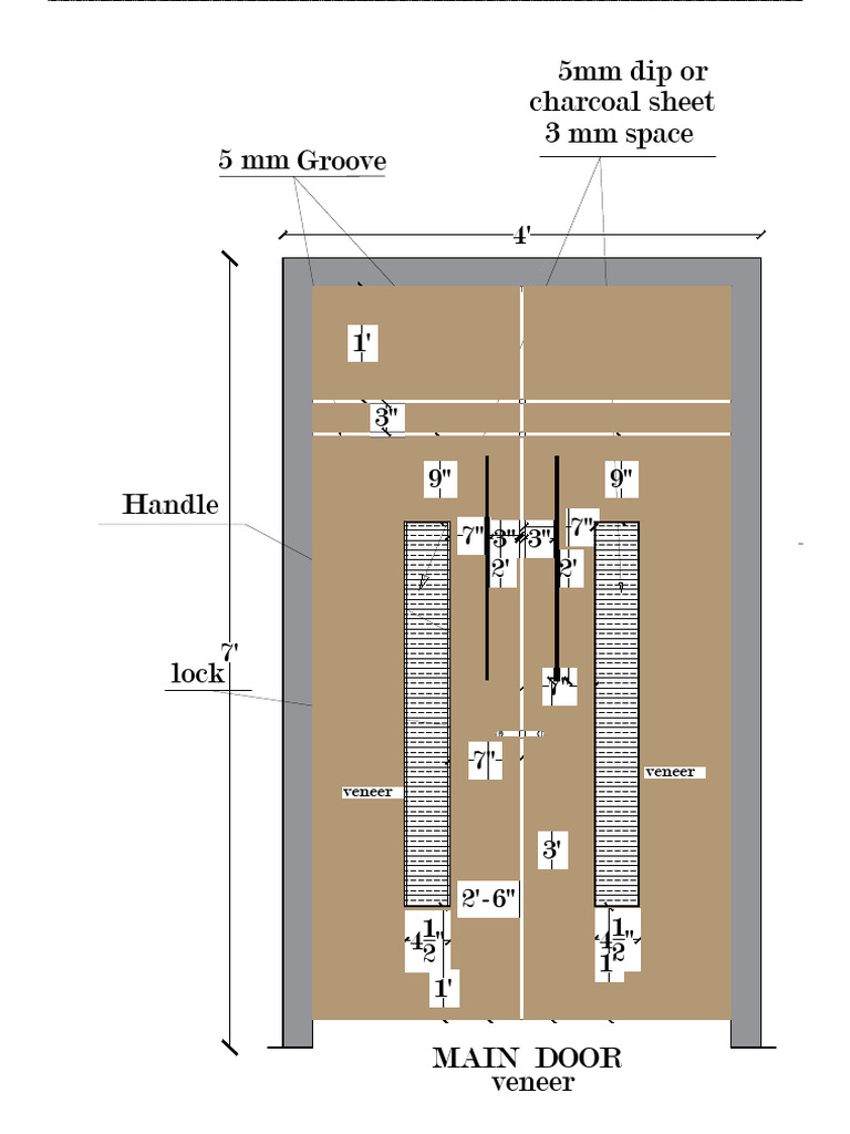 Main Door Design with Charcoal Sheet | PDF