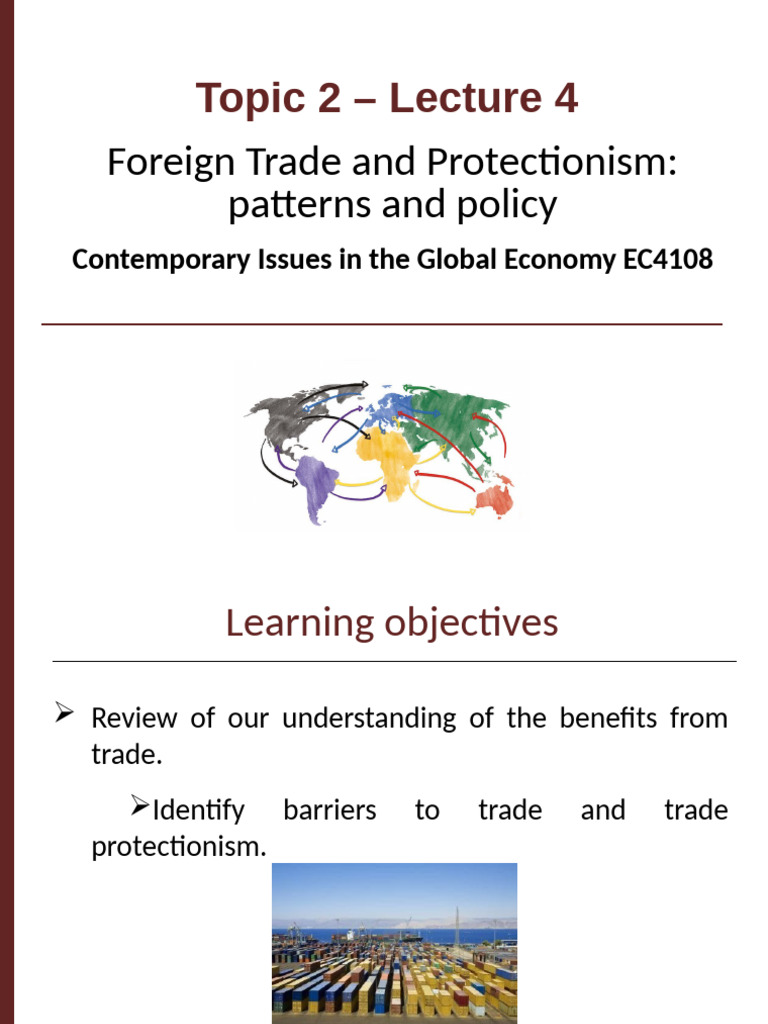 Foreign Trade and Protectionism | PDF | Tariff | Comparative Advantage
