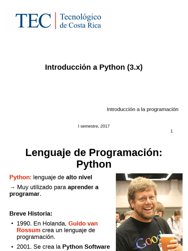 Introducción a Python 3.x y sus características | PDF | Python ...