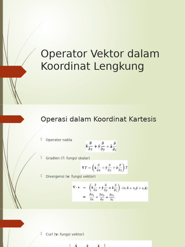 Operator Nabla dalam Koordinat Lengkung | PDF