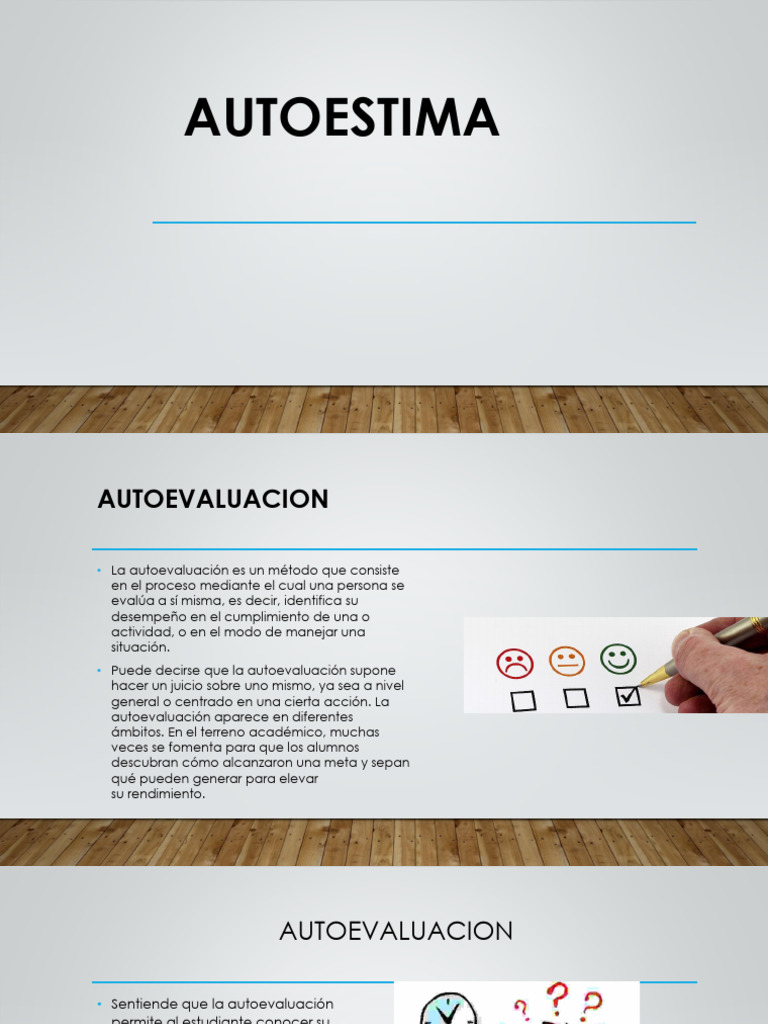 Autoevaluación y Autoconocimiento Personal | PDF | Autoestima | Cognición