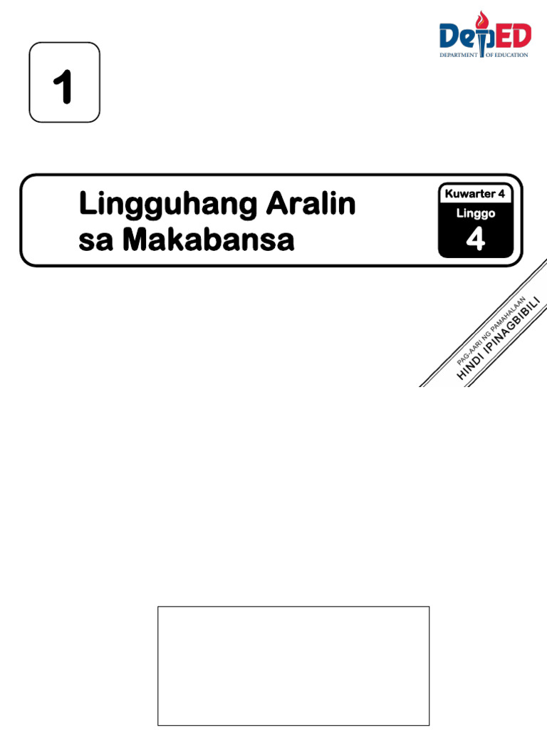 Le - Makabansa 1 Q4 - W4 | PDF