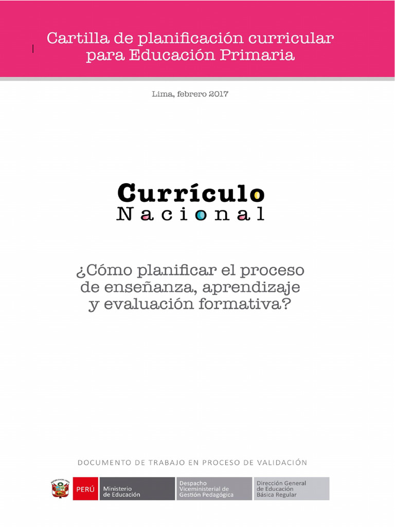 Planificación Curricular en Educación Primaria | PDF | Plan de estudios ...